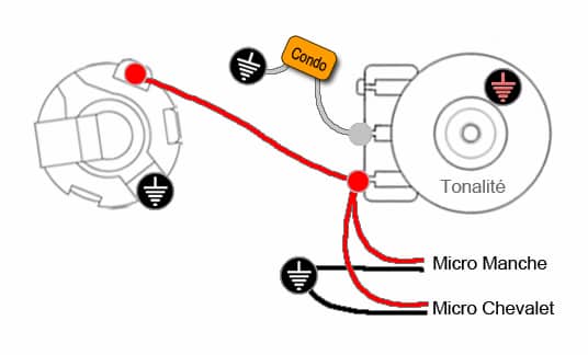 Câblage 2 micros & 1 tonalité
