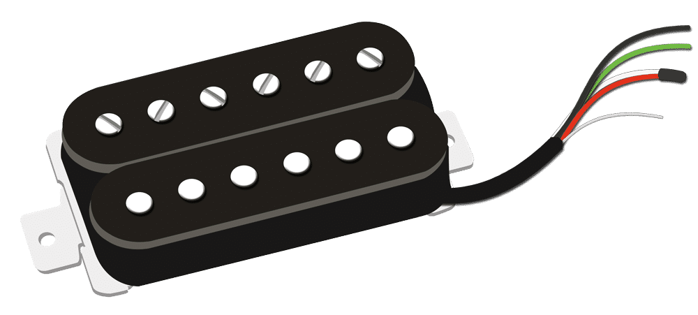 Rouge Sharplace Double Bain Rail Single Coil Micros Humbucker 4 Fils pour Guitare Electrique
